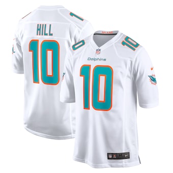 mens nike tyreek hill white miami dolphins game jersey
